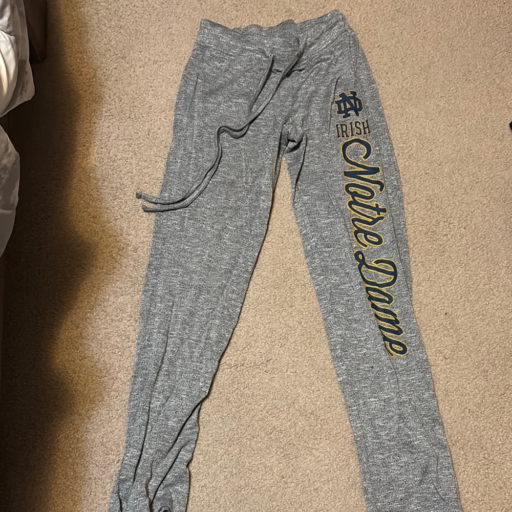 Womens Notre Dame Gray Sweatpants